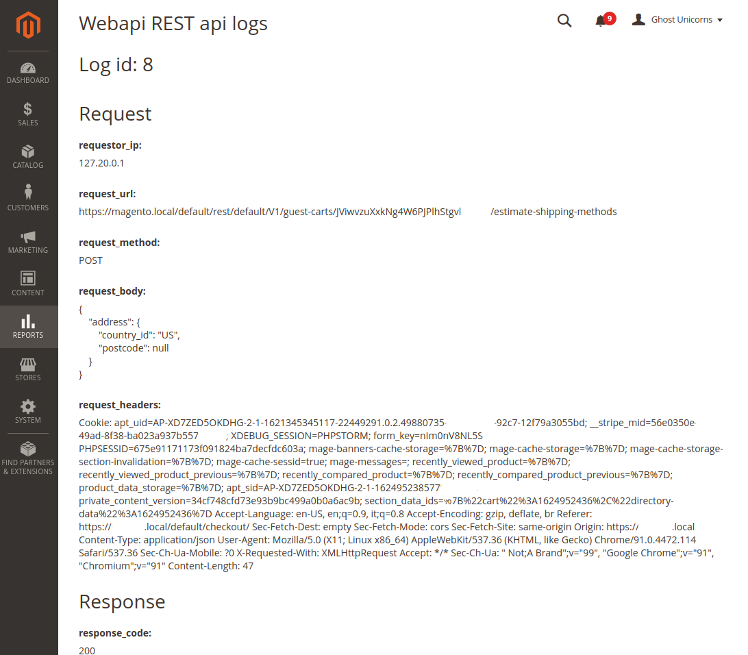 GhostUnicorns WebApiLogs